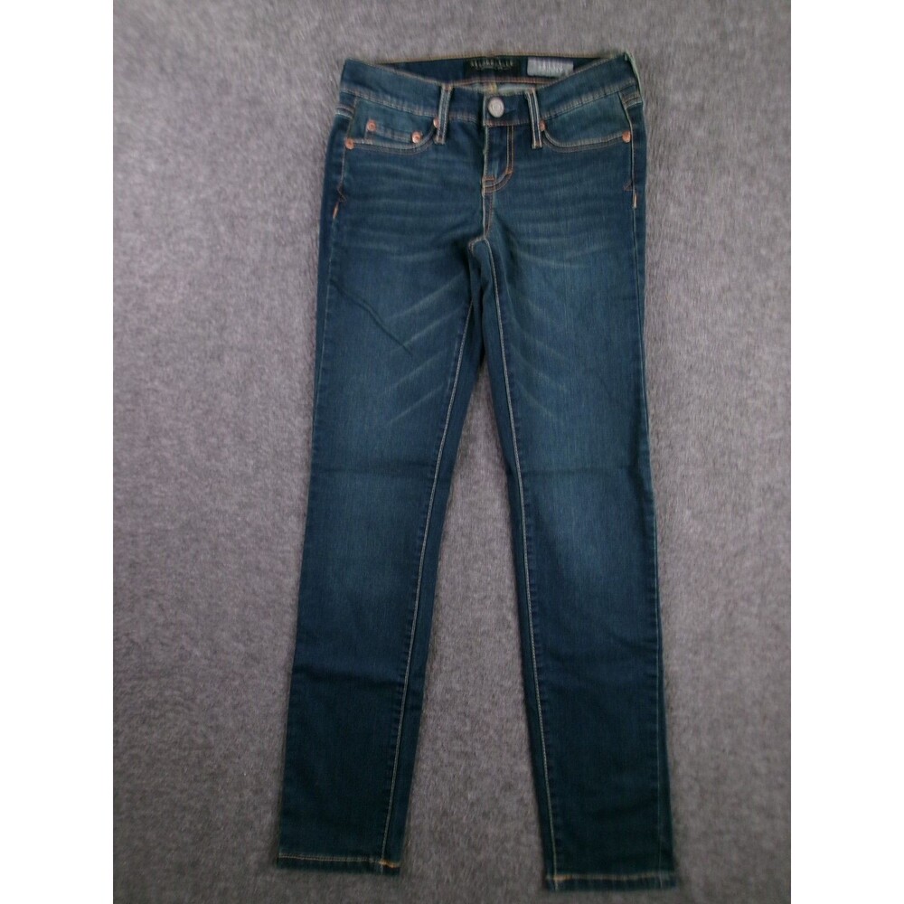Aeropostale Jeans Women 00 Short Blue Skinny Dark Wash Capsule Causal Preppy